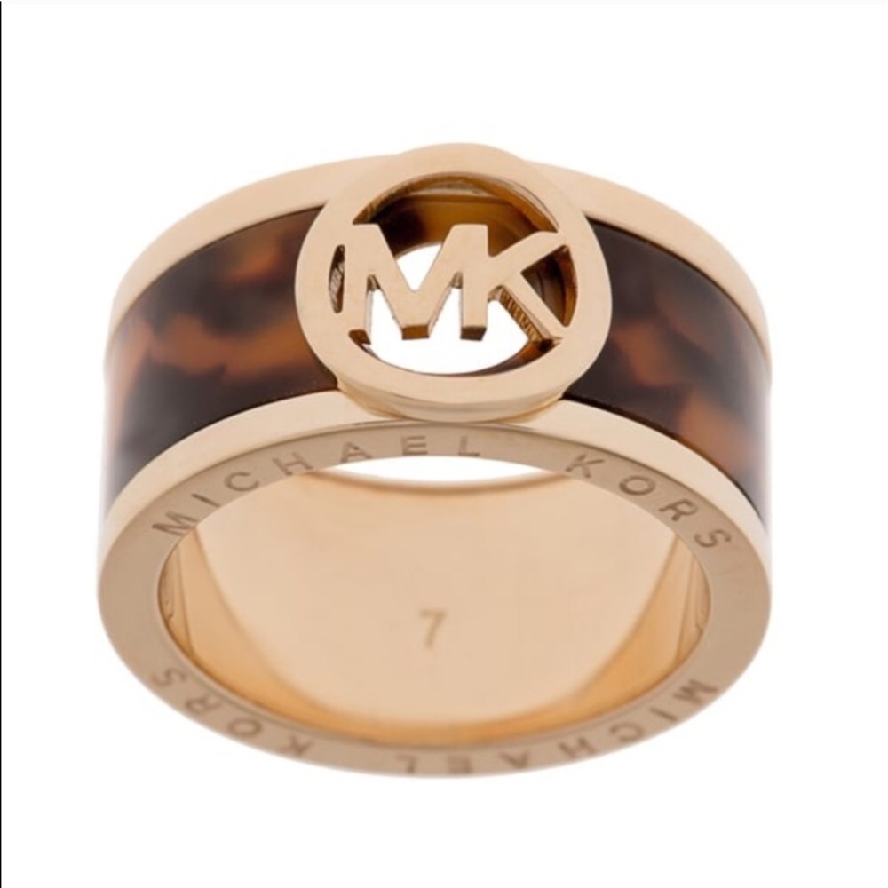 Authentic Michael Kors Rose Gold Ring Sz:8 NWT